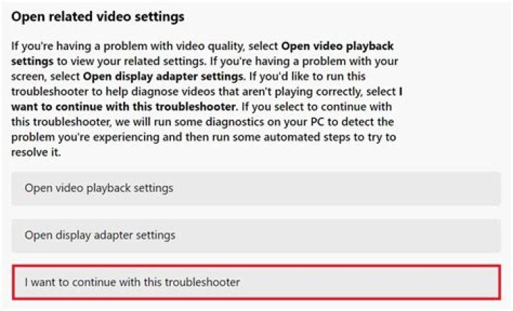 Step-by-step troubleshooting for video playback issues